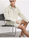 Marks & Spencer Kockás zippzáras kabát textúrával, pamutmix Marks & Spencer beige