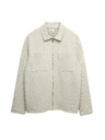 Marks & Spencer Kockás zippzáras kabát textúrával, pamutmix Marks & Spencer beige