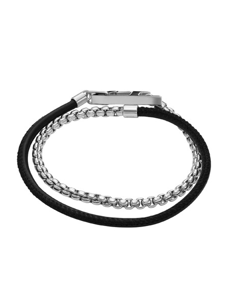 Diesel Unisex karkötő Diesel D Logo acél és bőr DX1472040