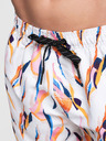 Ombre Clothing Narancssárga és fehér férfi mintás fürdőruha Ombre Ruházat