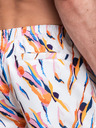 Ombre Clothing Narancssárga és fehér férfi mintás fürdőruha Ombre Ruházat
