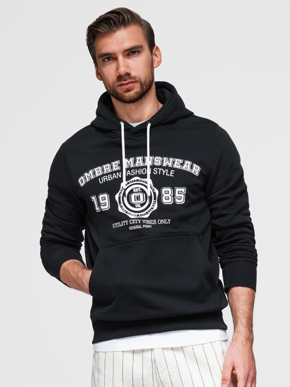 Ombre Clothing Férfi kenguru nyomtatott melegítőfelső Ombre ruházat