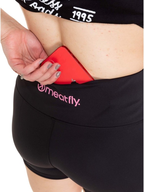 Meatfly Meatfly női biker rövidnadrág Shorbi Short Black Pink