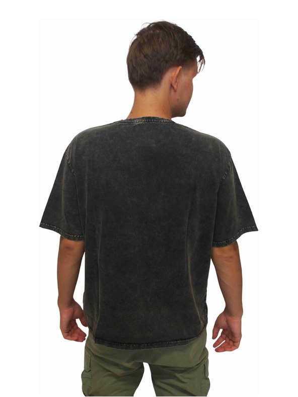 Meatfly Meatfly uniszex pólóing Big Shock Krajdos Black Acid Wash