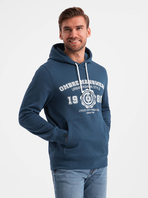 Ombre Clothing Férfi kenguru nyomtatott melegítőfelső Ombre ruházat