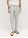 Marks & Spencer Chino nadrág lenvegyületből, normál szabás Marks & Spencer szürke