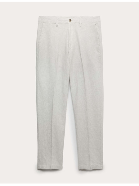 Marks & Spencer Chino nadrág lenvegyületből, normál szabás Marks & Spencer szürke