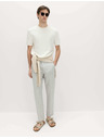 Marks & Spencer Chino nadrág lenvegyületből, normál szabás Marks & Spencer szürke