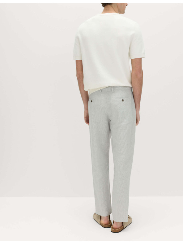 Marks & Spencer Chino nadrág lenvegyületből, normál szabás Marks & Spencer szürke