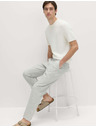 Marks & Spencer Chino nadrág lenvegyületből, normál szabás Marks & Spencer szürke