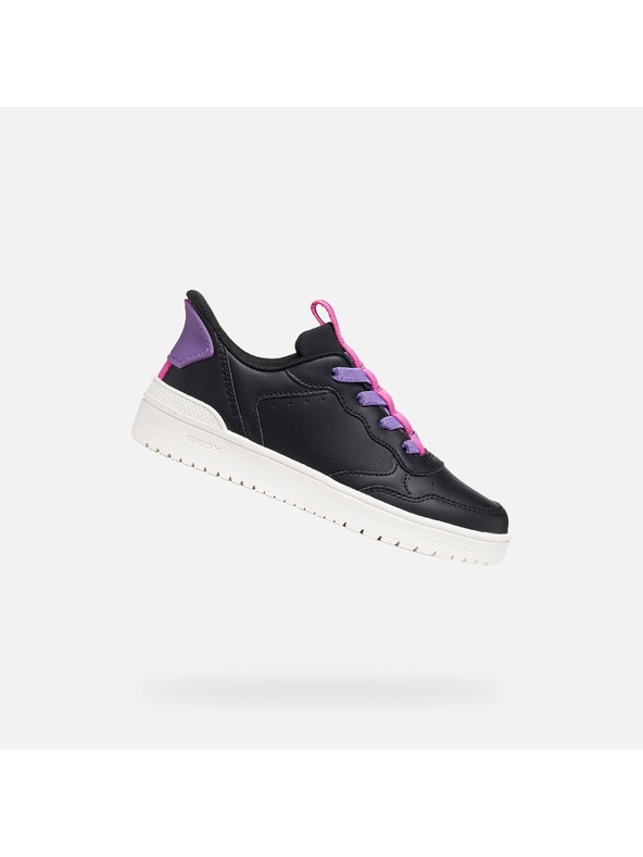 Geox Černé chlapecké tenisky Geox Washiba Fast In - Geox Washiba Fast In fekete fiú sportcipő