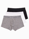 Ombre Clothing Férfi pamut boxeralsó logóval – 3 darab mixben V2 U532 Ombre Clothing