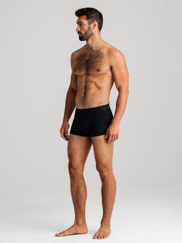 Ombre Clothing Férfi pamut boxeralsó logóval – 3 darab mixben V2 U532 Ombre Clothing
