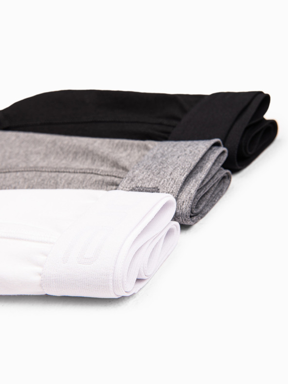 Ombre Clothing Férfi pamut boxeralsó logóval – 3 darab mixben V2 U532 Ombre Clothing