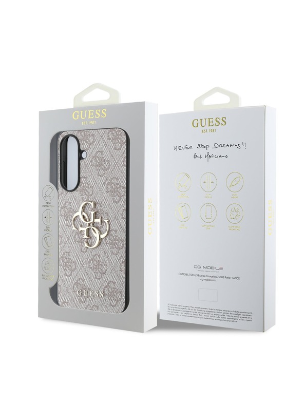 Guess Guess PU 4G Metal Logo tok Samsung Galaxy A36 készülékhez Pink