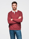 Ombre Clothing Férfi bordó galléros pulóver Ombre Clothing