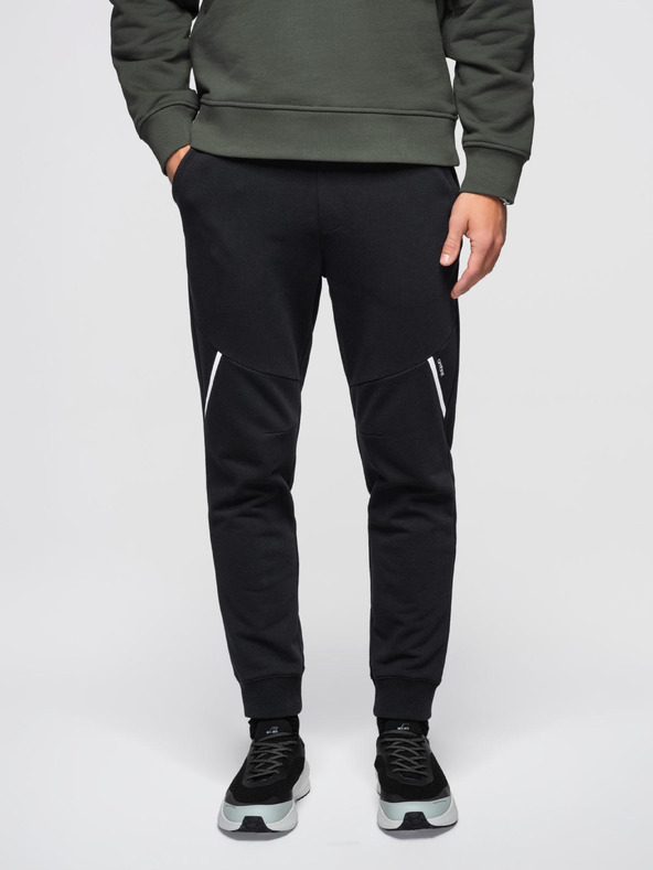 Ombre Clothing Férfi jogger nadrág - fekete V2 OM-PASK-0280 Ombre Clothing