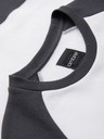 Ombre Clothing Férfi kontrasztos pulóver raglan ujjakkal - krémszínű és grafitszürke V1 OM-SSNZ-0239 Ombre Clothing