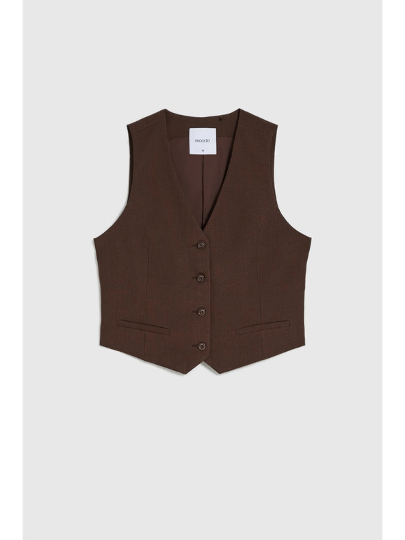 Moodo Elegáns barna mellény Moodo