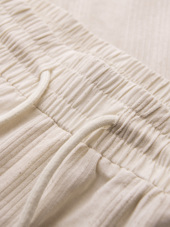 Ombre Clothing Férfi könnyű strukturált pamutnadrág – krém V3 OM-PACP-0312 Ombre Clothing