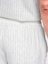 Ombre Clothing Férfi viszkóz és linen csíkos nadrág – törtfehér V1 OM-PACP-0311 Ombre Clothing