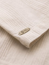 Ombre Clothing Férfi pamuting kubai gallérral – krémszín V3 OM-SHSS-0221 Ombre Clothing