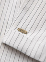 Ombre Clothing Férfi viszkóz-lenvászon shortok REGULAR FIT csíkokkal – elefántcsont V1 OM-SRCS-0208 Ombre Clothing