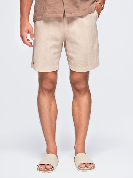 Ombre Clothing Férfi strukturált pamutshortok – világosbarna V1 OM-SRCS-0209 Ombre Clothing
