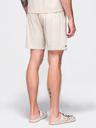 Ombre Clothing Férfi strukturált pamutshortok – krémszín V3 OM-SRCS-0209 Ombre Clothing