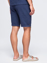 Ombre Clothing Férfi rövidnadrág struktúrált pamutvászonból – sötétkék V1 OM-SRCS-0207 Ombre Clothing