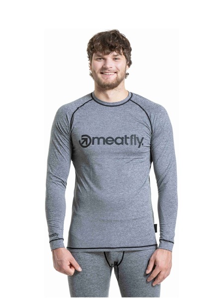 Meatfly Meatfly férfi termo póló Avery Charcoal Heather