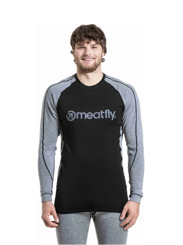 Meatfly Meatfly férfi merino póló Carl Charcoal Heather