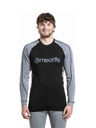 Meatfly Meatfly férfi merino póló Carl Charcoal Heather