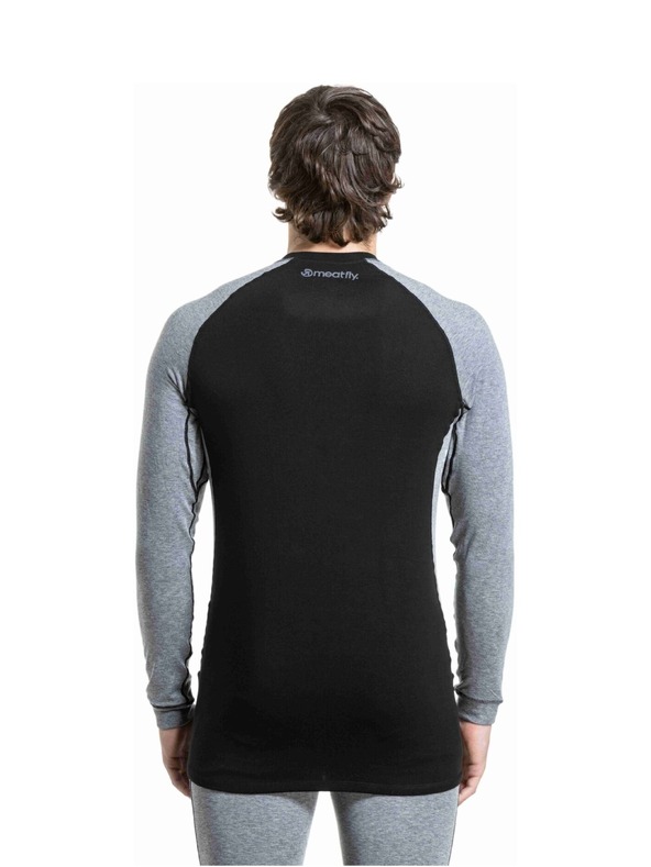 Meatfly Meatfly férfi merino póló Carl Charcoal Heather