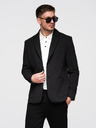 Ombre Clothing Férfi magas gallérú kabát kapucnival fekete Ombre Clothing Ombre Clothing