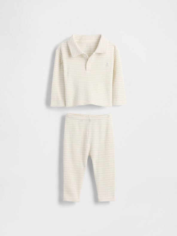 GAP Baby Softspun gofrimintás outfitszett Brannan Bear GAP