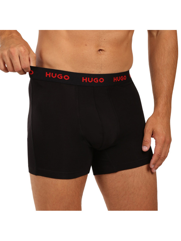 HUGO Háromdarabos szett - HUGO férfi boxeralsó fekete