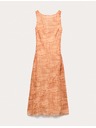 Marks & Spencer Sifon kockás midi ceruza ruha Marks & Spencer narancssárga