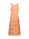 Marks & Spencer Sifon kockás midi ceruza ruha Marks & Spencer narancssárga