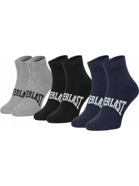 Everlast Háromdarabos szett - Everlast bokaszárú többszínű zokni