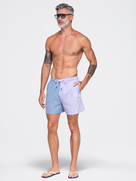 Ombre Clothing Kétszínű férfi fürdőnadrág strukturált anyagból – kék-lila V2 OM-SRSS-0215 Ombre Clothing