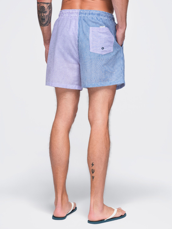 Ombre Clothing Kétszínű férfi fürdőnadrág strukturált anyagból – kék-lila V2 OM-SRSS-0215 Ombre Clothing
