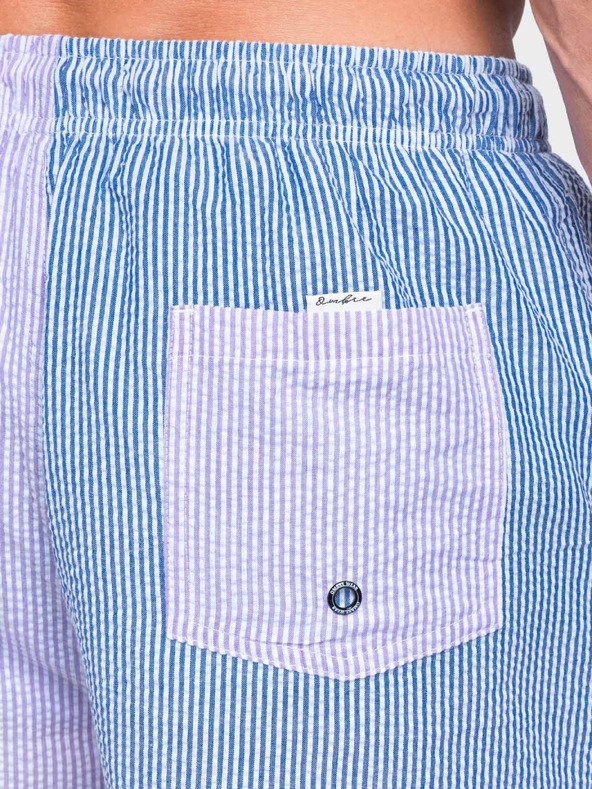 Ombre Clothing Kétszínű férfi fürdőnadrág strukturált anyagból – kék-lila V2 OM-SRSS-0215 Ombre Clothing