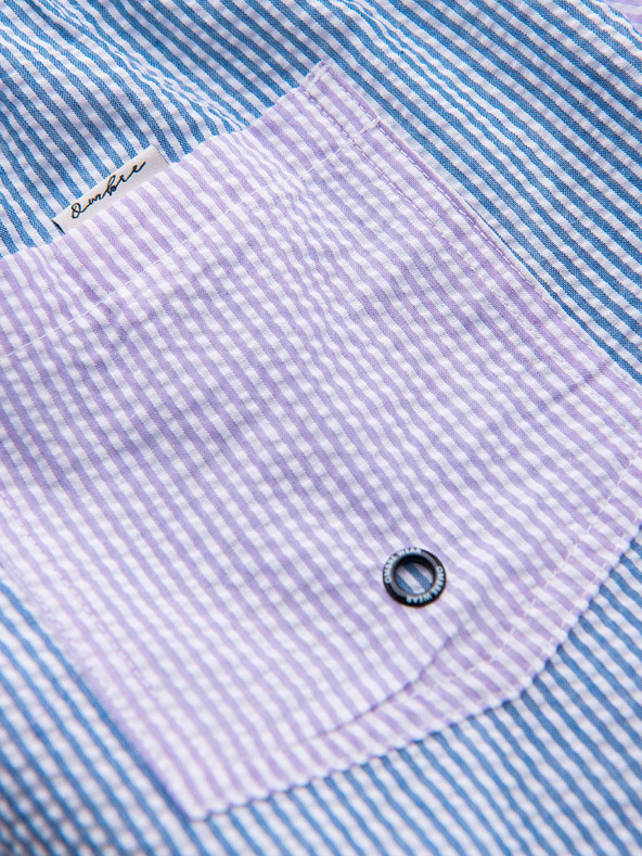 Ombre Clothing Kétszínű férfi fürdőnadrág strukturált anyagból – kék-lila V2 OM-SRSS-0215 Ombre Clothing