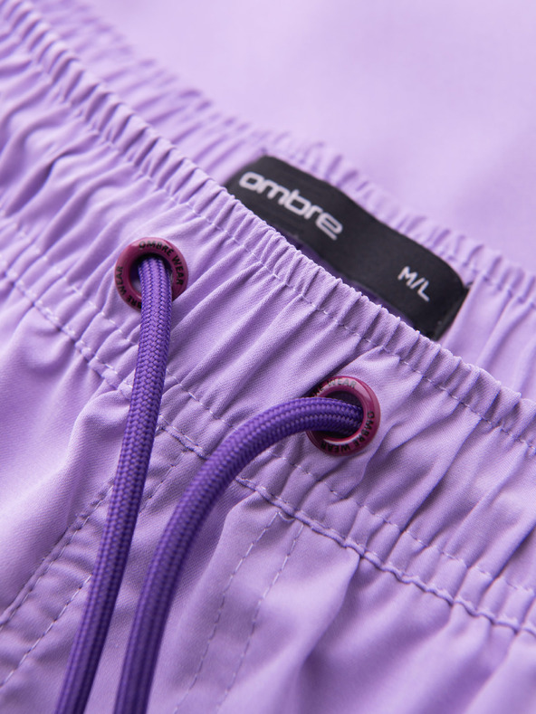 Ombre Clothing Férfi fürdőnadrág matt felületű szövetből – lila V6 OM-SRSS-0216 Ombre Clothing