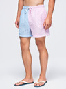 Ombre Clothing Férfi kétszínű fürdőnadrág textúrázott anyagból – kék-rózsaszín V3 OM-SRSS-0215 Ombre Clothing
