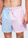 Ombre Clothing Férfi kétszínű fürdőnadrág textúrázott anyagból – kék-rózsaszín V3 OM-SRSS-0215 Ombre Clothing
