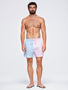 Ombre Clothing Férfi kétszínű fürdőnadrág textúrázott anyagból – kék-rózsaszín V3 OM-SRSS-0215 Ombre Clothing