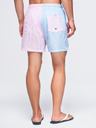 Ombre Clothing Férfi kétszínű fürdőnadrág textúrázott anyagból – kék-rózsaszín V3 OM-SRSS-0215 Ombre Clothing