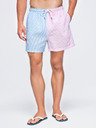 Ombre Clothing Férfi kétszínű fürdőnadrág textúrázott anyagból – kék-rózsaszín V3 OM-SRSS-0215 Ombre Clothing
